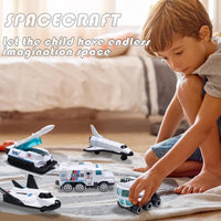 Oriate set of 6 diecast space toys with rocket ship, shuttle and rover - view 3
