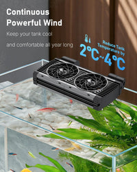 Pawfly Aquarium Chiller Fan, Quiet Aquarium Fan for Axolotl Tank - 2 Fans - image 2