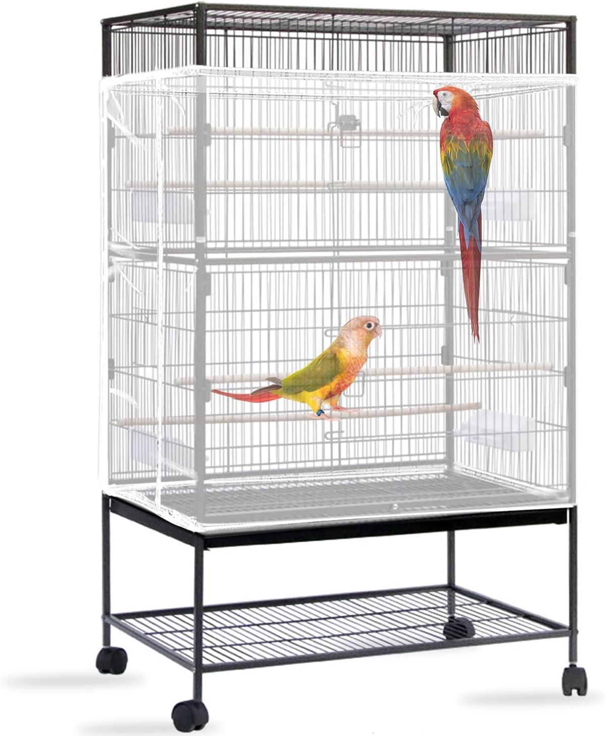 Bird Cage Seed Catcher, Large Bird Cage Cover - White