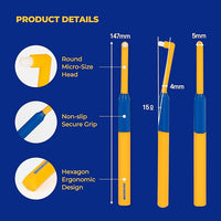 PETHROOM] Pet Toothbrush for Cats and Dogs | Round Shaped Head with Ultra Soft Bristle for Deep Cleaning Dental Care, Kitten and Small Dogs, Tartar Plaque Removal (Deep Point)