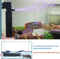 Aquarium Filter for 40-150 Gal. Tank Crystal 300GPH Biochemical Filtration Powerful Pump Submersible Internal Fish Tank Filters Large Tank Pond Clear Wavemaker Air Supply 4 in 1
