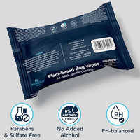 NOVEHA Dog Eye Wipes - Tear Stain Remover for Dogs - Formulated to Remove Eye Debris, Tear Stains & Eye Discharge - Plant Based, Safe, Convenient, and Large Unscented Wipes (100 Count x 1 Package)