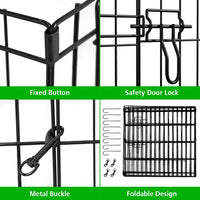 Puppy Pet Playpen 8 Panel 24 Inch Indoor Outdoor Metal Portable - 24"H x 24"W, 8 Panels - image 2