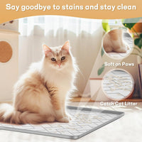 Silicone Cat Litter Mat for litter box Large 34" X 22"-Easy to Clean - Gray / 34" X 22" - image 2