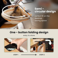Cat Desk Bed, One-Click Folding - Cream / Mesh Cover - image 4