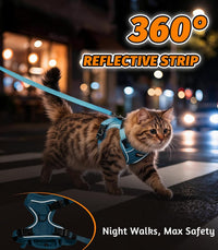 Cat Harness and Leash for Walking - Sky Blue / M (13-18lb) - image 4