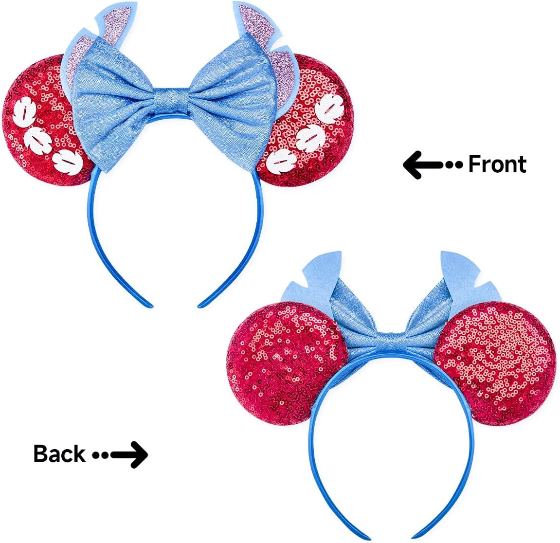 RAZKO Mouse Ears Headband - Stitch Red - image 4