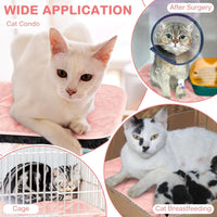 2 Pack Self Warming Cat Bed Thermal Pet Mat - 16 x 20 inches / Pink - image 3