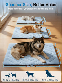 Dog Cooling Mat Self Coolings Foldable Cooling Pad for Dog in Summer - Rectangle,Blue / X-Large-59"L x 40"W - image 4