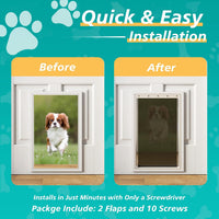 2-Pack Large Dog Door Replacement Flaps with Screws – Essentials for Dogs - 2-flap / Large - image 3