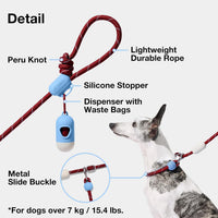VETRESKA Hands-Free Dog Leash - Mist&Merlot Red - image 2