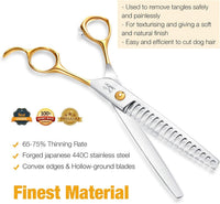 JASON dog grooming chunker scissors with T-shaped teeth in Japanese 440C steel - view 2