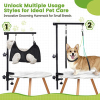 Dog Grooming Table Arm, 35-Inch Adjustable Clamp with Hammock – Essentials for Dogs - image 2