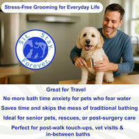 Sit Stay Forever Dry Powder Shampoo for Dogs, Dry Shampoo for Smelly Dogs and Cats, Talco para Perros y Gatos, Shampoo for Stinky and Itchy Skin, Waterless Dog Shampoo, 28 oz