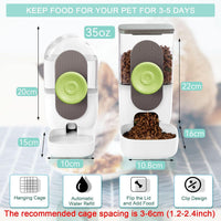 Lemtrflo Rabbit Feeder, Bunny Water Bottle Dispenser - White Brown - image 4