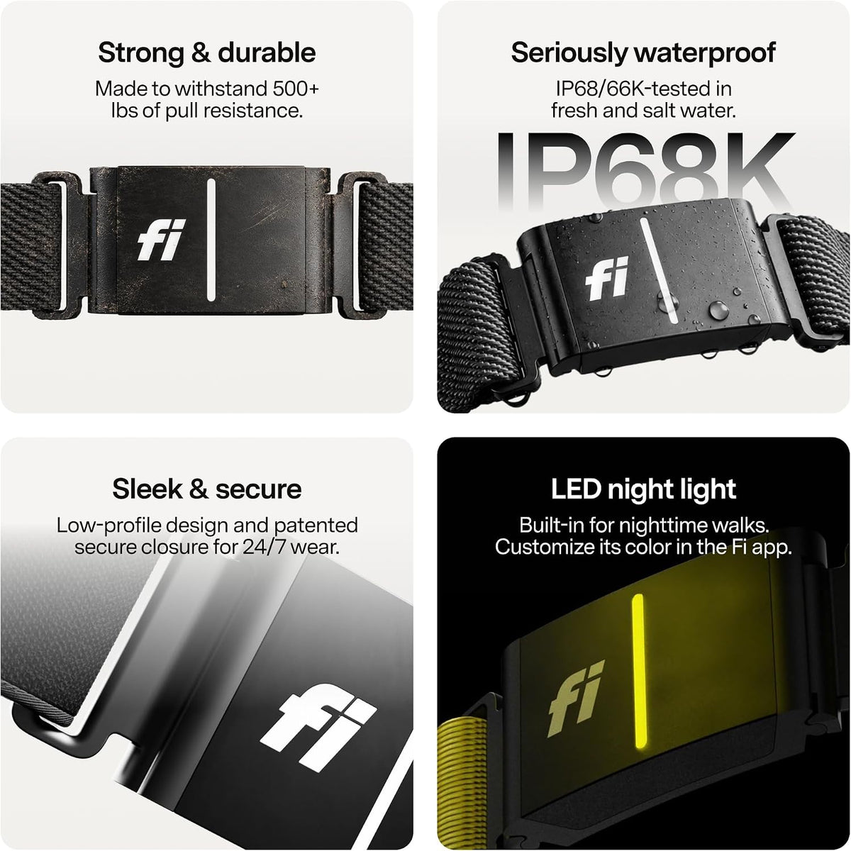 Fi Series 3+ GPS Dog Collar & Tracker, Membership Required - Gray / Large - image 4