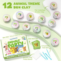 JUPITEARTH air dry clay kit for kids with 12 animal models - view 6