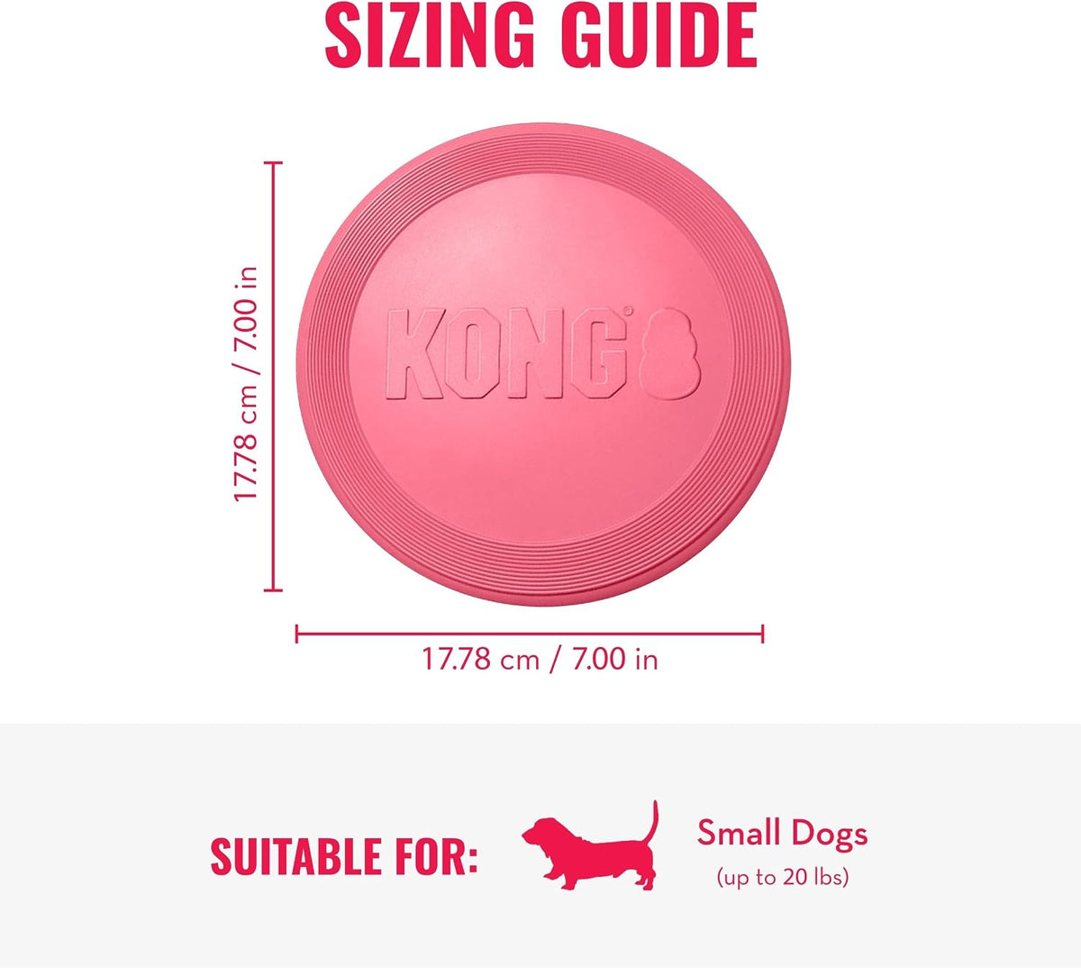 KONG Puppy Flyer, Soft Rubber Flying Disc Toy, for Small Puppies - Pink - image 3