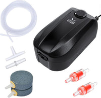 Uniclife Aquarium Air Pump Dual Outlet Fish Tank Aerator - 100 - 200 Gallons