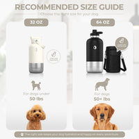 32 oz. Dog Water Bottle, Insulated Dog Travel Water Bottle - White / 32 oz - image 4