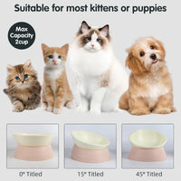 Bulldog Bowl Anti-Slip Dog Cat Dish Detachable Rubber Dog Bowl Pet - Lightpink / 2 Cup ( Small/Medium Dog ) - image 2