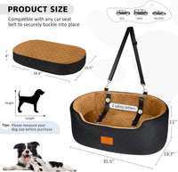 Dog Car Seat for Medium Dogs Up to 50 lbs - Black/Brown - image 4
