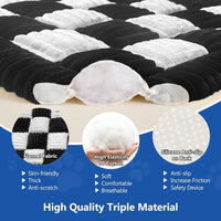 Thickened Dog Bed for Car Back Seat, Upgraded Bottom Non-Slip - Black-White - image 2