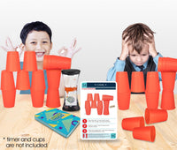 Gamie Stacking Cups Game for Kids, Set Includes 24 Cups - Additional Challenge Cards - image 4