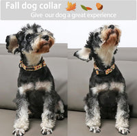 ARING PET Halloween Dog Collar-Cute Fall Dog Collar for Small Dogs - X-Small / Fall Leaf White - image 4