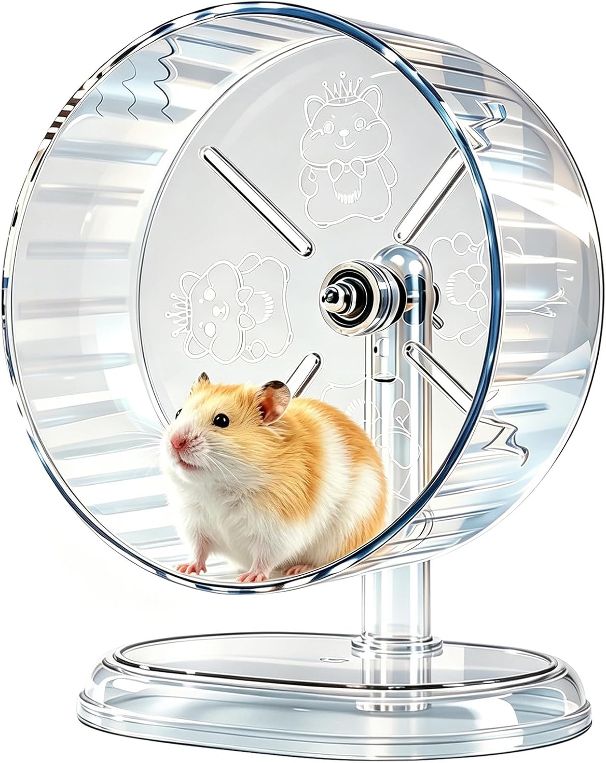 Hamster Wheel, Super Silent Hamster Exercise Wheels - Transparent / Ф8.3 inch