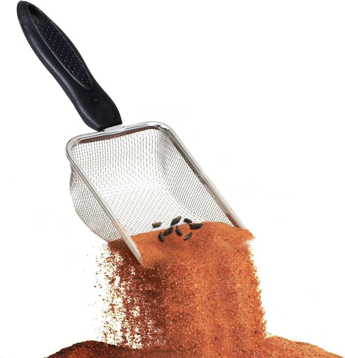 SunGrow Reptile Sand Scoop, Stainless Steel Sifter for Lizard - image 2
