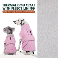 Kuoser Large Dog Coat, Fleece Lined Dog Winter Jacket with Harness Hole, L – Essentials for Dogs - X-large (Chest: 24.4" - 29.92") / Sweet Pink - image 3