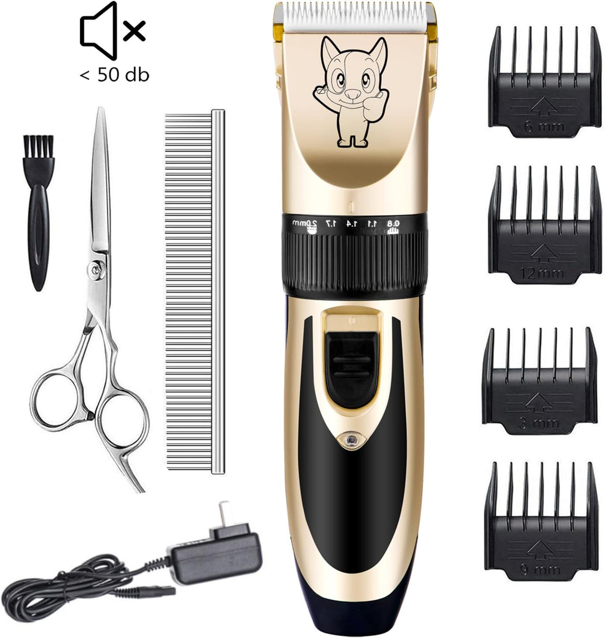 Highdas Dog Clippers for Grooming Low Noise - Gold - image 2