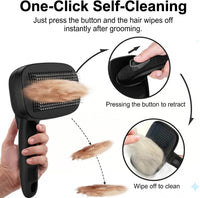 Self Cleaning Slicker Brush for Dog and Cat Shedding – Essentials for Dogs - Black - image 3