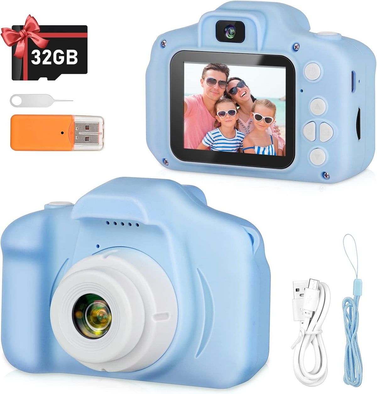 Zeacool Kids Camera, HD Digital Video Camera - Blue