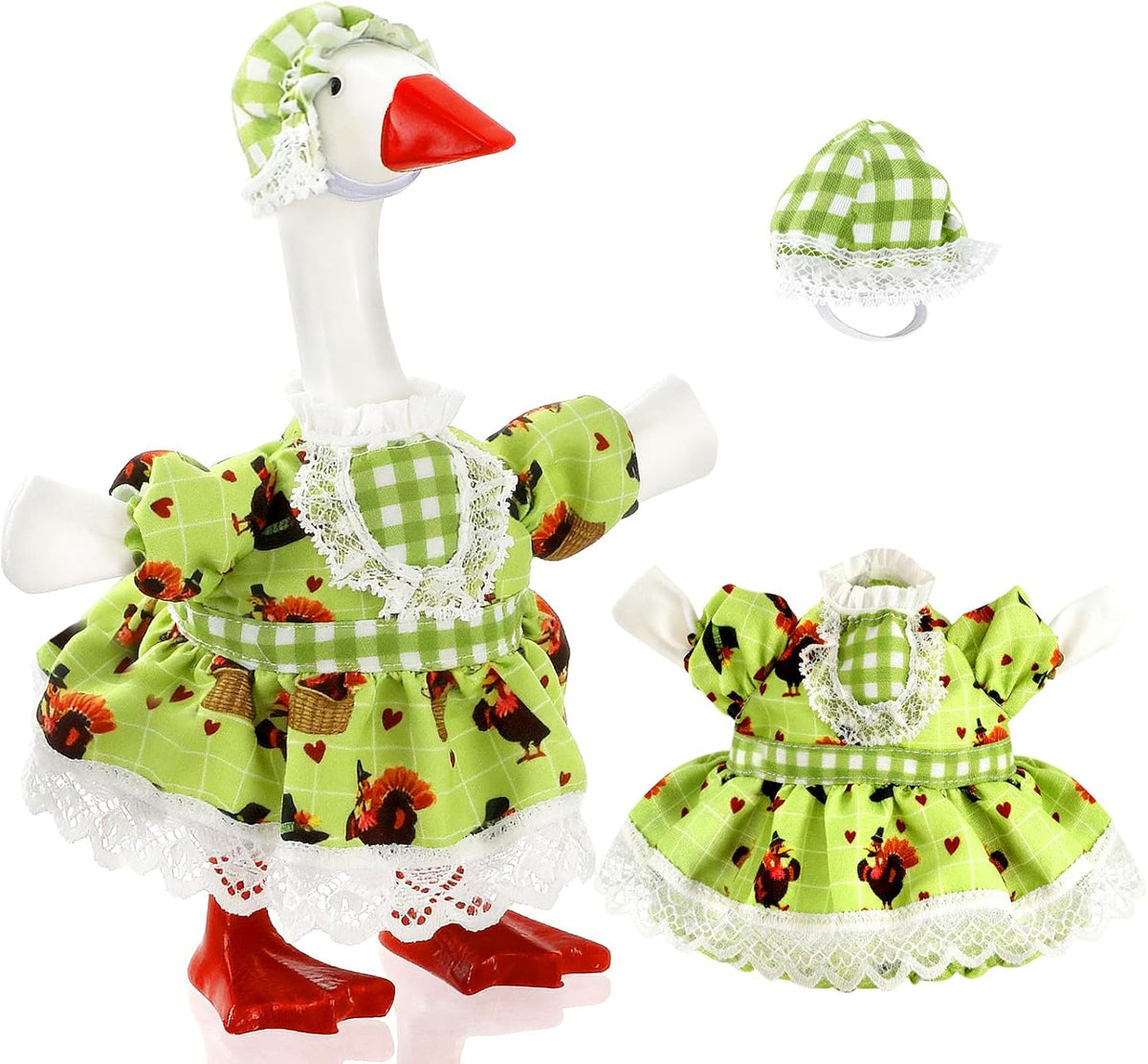 7 Inch Mini Desk Goose Outfits - Thanksgiving Color(green)