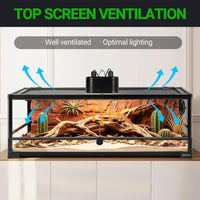 REPTI ZOO Full Glass 35 Gallon Reptile Tank - image 3
