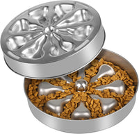 Slow Feeder Dog Bowls – Stainless Steel Non-Slip Metal Bowl for Slow Feeding, 5 Cups Large - Large