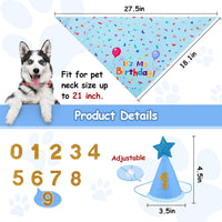 Dog Birthday Party Supplies – Premium Bandana & Hat Set for Dogs - BIG FRENCHIES