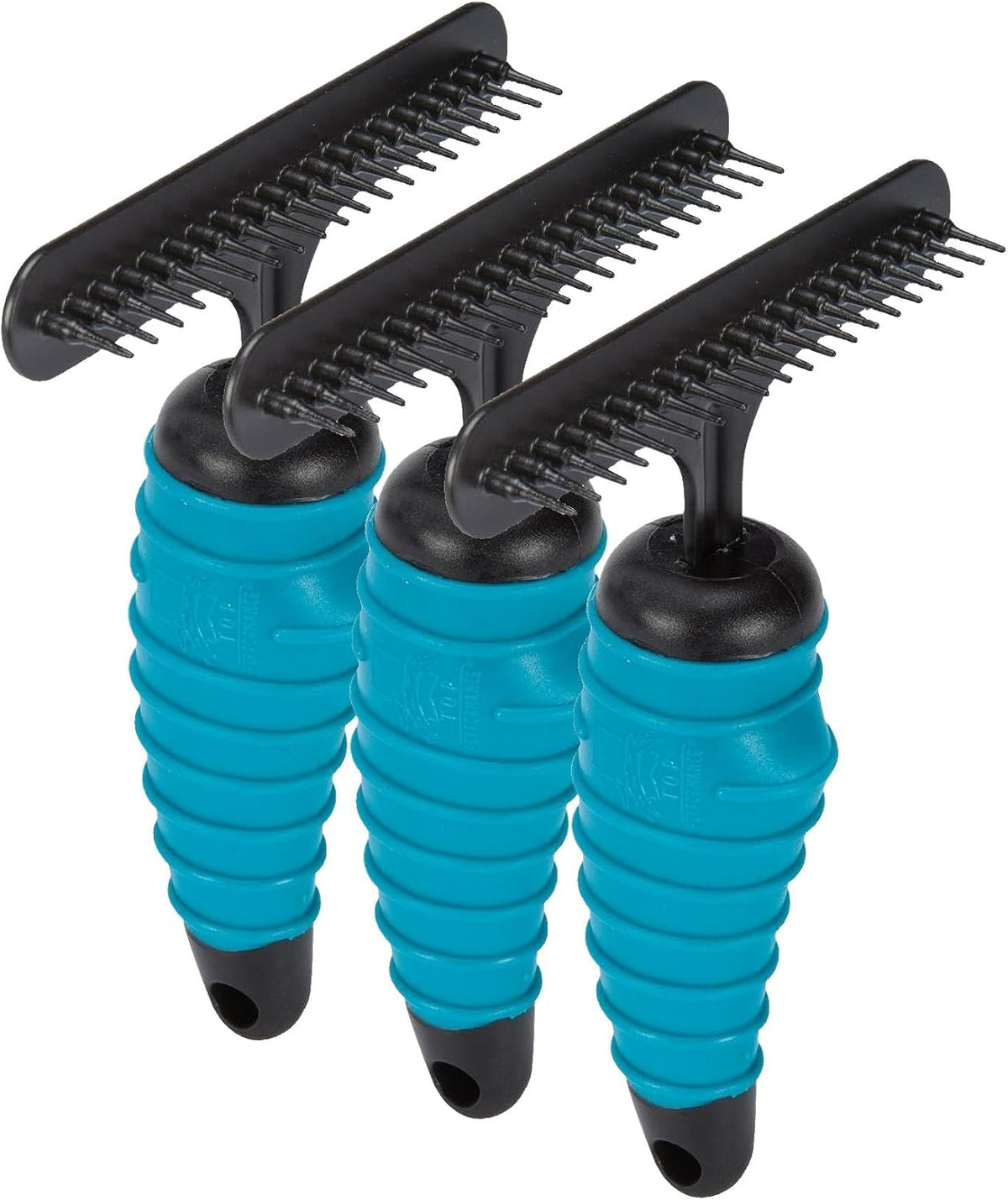 Master Grooming Tools Ergonomic Undercoat Pets Rake, Black – Essentials for Dogs - 20 Pins (Pack of 3) / Long