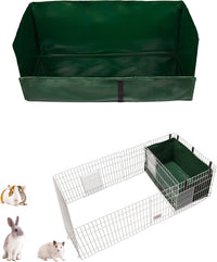 Guinea Pig Litter Box, Hay Holder, Cage Liner - 24"x13"x11.8" / Green