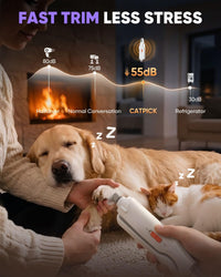 2-in-1 Cat & Dog Nail Clippers with Grinder and Dual LED Lights – Essentials for Dogs - Orange - image 3