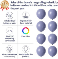 110pcs Black Balloon 12 inch - 12inch(normal) / A06-dusty Blue - image 2