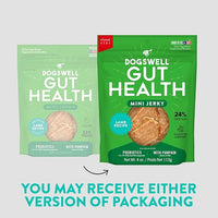 DOGSWELL Gut Health Mini Jerky Functional Dog Treats, Lamb 4 oz. Bag