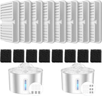 Replacement Filter for BalimoPet Cat Water Fountain - 8 Filters & 8 Sponges