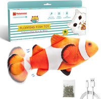 Potaroma Cat Toys Flopping Fish with Catnip - Clownfish
