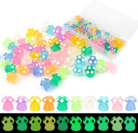 60Pcs Mini Resin Butterflies - 50pcs Mini Mushrooms