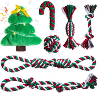 Aitmexcn Large Dog Toys for Aggressive Chewers - 7 Pack Christmas-Large
