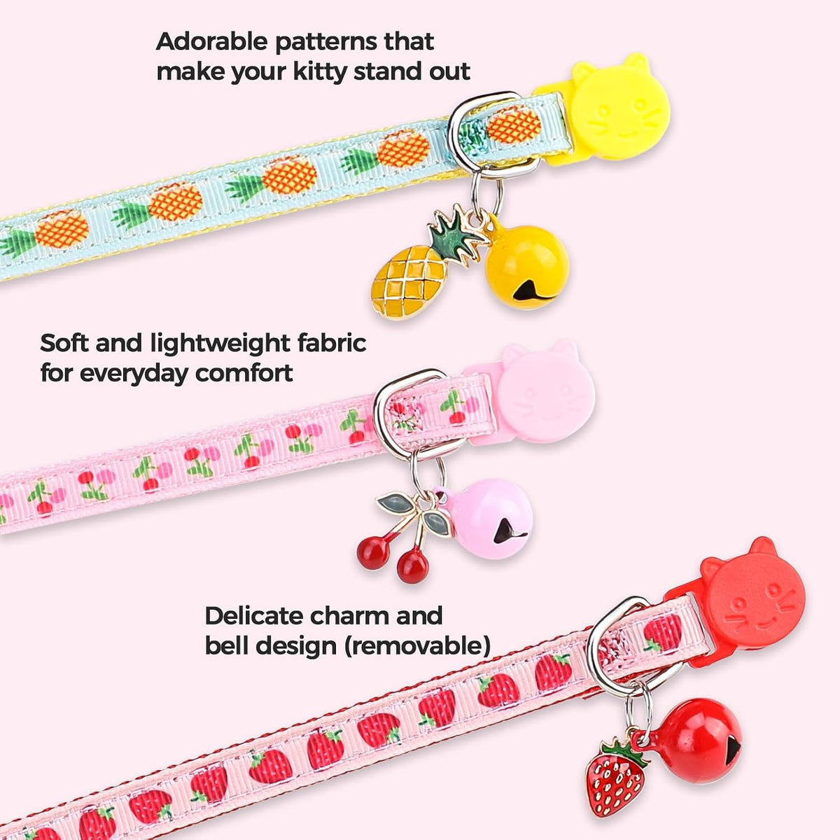 BINGPET Halloween Cat Collar Breakaway - Fruit - image 3