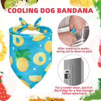 PUPTECK Dog Cooling Bandanas 4pcs Outfit - Fruits(Cooling Fabric) / Large (24"x17"x17") - image 3